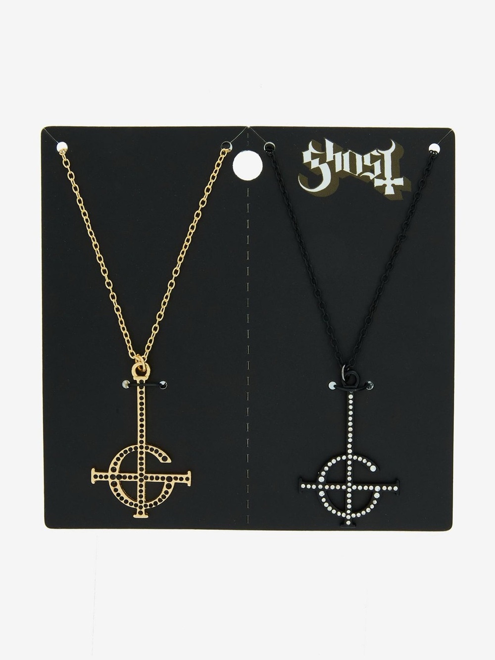 Ghost Bling Grucifix Best Friend Necklace Set‎ Hot Topic